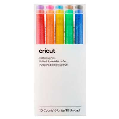 Glitter Gel Pens 0.8 mm, Rainbow (10 ct)